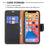 Full Cover Litchi Grain Magnetic Closure Leather Wallet Phone Case for iPhone 13 Pro - Black - 5