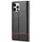 LC.IMEEKE Carbon Fiber Texture PU Leather Stand Case with Wallet for iPhone 12 Pro Max 6.7 inch - Horizontal Red Stripe - 2