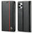 LC.IMEEKE Carbon Fiber Texture Stand Wallet Leather Phone Shell Cover for iPhone 11 Pro 5.8 inch - Vertical Red Stripe - 1