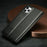 LC.IMEEKE Carbon Fiber Texture Stand Wallet Leather Phone Shell Cover for iPhone 11 Pro 5.8 inch - Vertical Red Stripe - 7