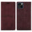Fantasy Scratch Resistant Leather Phone Wallet Cover Shell with Auto-Absorbed for iPhone 13 6.1 inch - Wine Red - 1