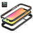 Shockproof Series Hybrid Solid Acrylic Soft TPU Hard PC Protective Phone Case for iPhone 13 mini 5.4 inch - Baby Blue/ Black Frame - 2