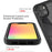 Shockproof Series Hybrid Solid Acrylic Soft TPU Hard PC Protective Phone Case for iPhone 13 mini 5.4 inch - Baby Blue/ Black Frame - 3
