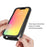 Shockproof Series Hybrid Solid Acrylic Soft TPU Hard PC Protective Phone Case for iPhone 13 mini 5.4 inch - Baby Blue/ Black Frame - 5