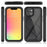 Shockproof Series Hybrid Solid Acrylic Soft TPU Hard PC Protective Phone Case for iPhone 13 mini 5.4 inch - Baby Blue/ Black Frame - 6