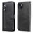 Full Protective Zipper Pocket Leather Wallet Phone Shell for iPhone 13 6.1 inch - Black - 1