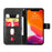 Full Protective Zipper Pocket Leather Wallet Phone Shell for iPhone 13 6.1 inch - Black - 7