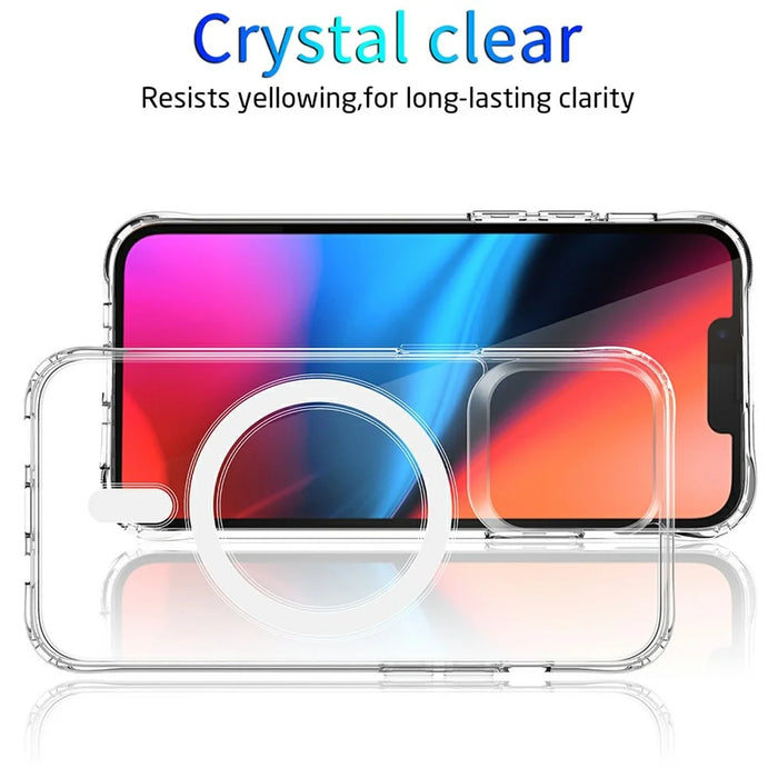 Shockproof Scratch-resistant TPU+ Acrylic+PC Magnetic Hybrid Cases Mobile Phone Cover Shell for iPhone 13 Pro Max 6.7 inch - 2
