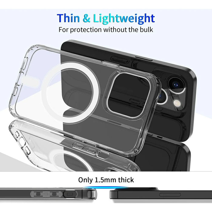 Shockproof Scratch-resistant TPU+ Acrylic+PC Magnetic Hybrid Cases Mobile Phone Cover Shell for iPhone 13 Pro Max 6.7 inch - 4