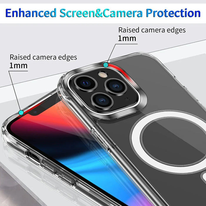 Shockproof Scratch-resistant TPU+ Acrylic+PC Magnetic Hybrid Cases Mobile Phone Cover Shell for iPhone 13 Pro Max 6.7 inch - 5