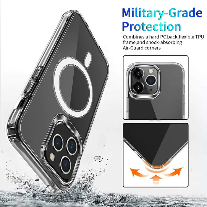 Shockproof Scratch-resistant TPU+ Acrylic+PC Magnetic Hybrid Cases Mobile Phone Cover Shell for iPhone 13 Pro Max 6.7 inch - 6