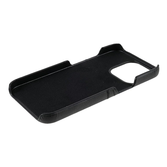 Full Protective Double Card Slots PU Leather Coated PC Cover Shell for iPhone 13 Pro 6.1 inch - Black - 7