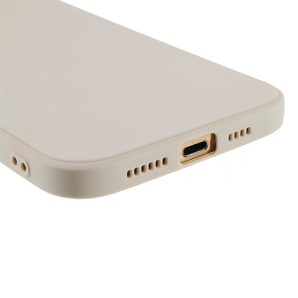 Soft TPU Drop-Resistant Well-Protection Phone Case Cover for iPhone 12 Pro 6.1 inch - Warm White - 5