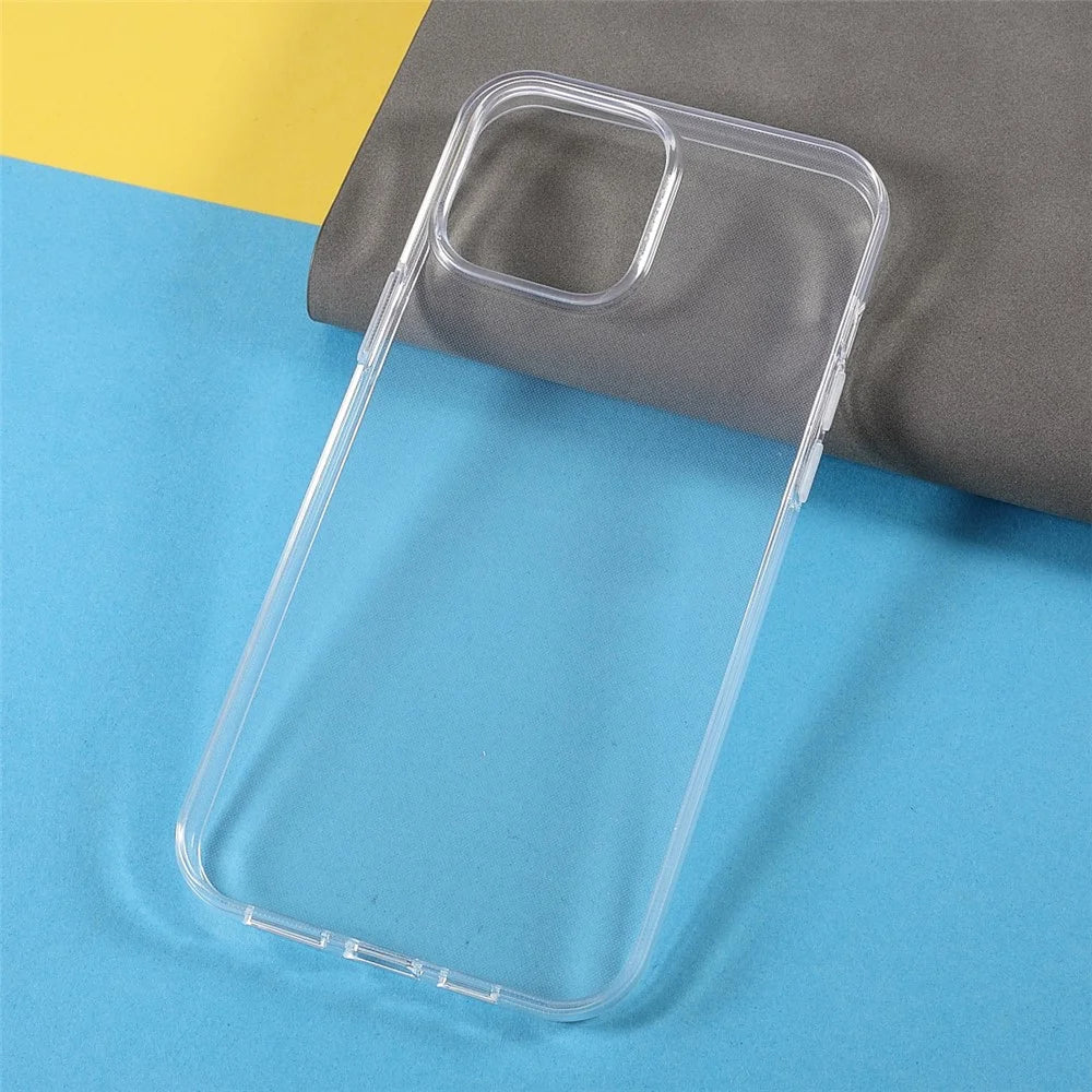 For iPhone 13 Pro 6.1 inch Soft TPU Crystal Transparent Shockproof Phone Case - Transparent - 3