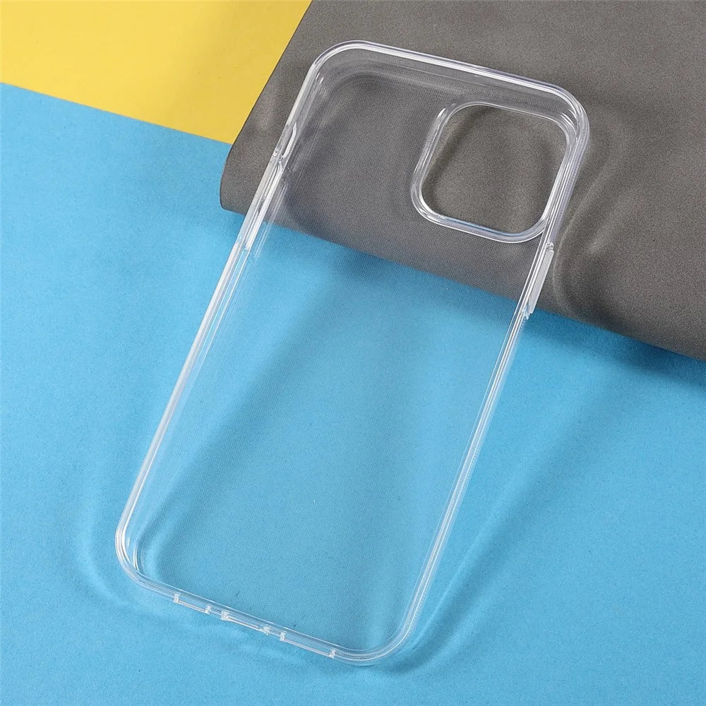For iPhone 13 Pro 6.1 inch Soft TPU Crystal Transparent Shockproof Phone Case - Transparent - 6