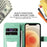 Adjustable Stand Design Flower Imprinting Wallet Leather Phone Protector Case with Strap for iPhone 13 Pro 6.1 inch - Green - 3