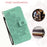 Adjustable Stand Design Flower Imprinting Wallet Leather Phone Protector Case with Strap for iPhone 13 Pro 6.1 inch - Green - 6