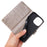 Well-protected PU Leather Butterflies Pattern Imprint Wallet Card Slots Phone Stand Case for iPhone 13 Pro 6.1 inch - Grey - 6