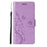 Butterflies Pattern Imprint PU Leather Wallet Card Slots Cover Phone Stand Case for	iPhone 13 mini - Light Purple - 2