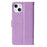 Butterflies Pattern Imprint PU Leather Wallet Card Slots Cover Phone Stand Case for	iPhone 13 mini - Light Purple - 3