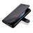 AZNS PU Leather Drop Resistant with Wallet Holder Design Mobile Phone Case for iPhone 13 Pro Max 6.7 inch - Black - 4