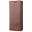 AZNS Shockproof Auto-absorbed Wallet Design PU Leather Folio Flip Phone Cover for iPhone 13 Pro 6.1 inch - Coffee - 2