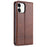 AZNS Shockproof Auto-absorbed Wallet Design PU Leather Folio Flip Phone Cover for iPhone 13 Pro 6.1 inch - Coffee - 3