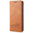 AZNS PU Leather Shockproof Auto-absorbed Magnetic Wallet and Stand Design Case for iPhone 13 6.1 inch - Brown - 2