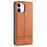 AZNS PU Leather Shockproof Auto-absorbed Magnetic Wallet and Stand Design Case for iPhone 13 6.1 inch - Brown - 3
