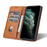 AZNS PU Leather Shockproof Auto-absorbed Magnetic Wallet and Stand Design Case for iPhone 13 6.1 inch - Brown - 7