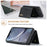DG.MING M1 Series Phone Case PU + TPU + PC Back Cover with Magnetic Tri-Fold Wallet Kickstand for iPhone X / XS 5.8 inch - Black - 2