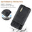 DG.MING M1 Series Phone Case PU + TPU + PC Back Cover with Magnetic Tri-Fold Wallet Kickstand for iPhone X / XS 5.8 inch - Black - 3