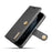 DG.MING For iPhone 13 Pro Max 6.7 inch Comfortable Hand Feeling Anti-scratch Split Leather Wallet Design Detachable 2-in-1 Phone Cover - Black - 7