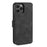 DG.MING Retro Style Leather Phone Shell with Wallet Stand Design and Strap for iPhone 13 Pro Max 6.7 inch - Black - 3