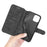 DG.MING Retro Style Leather Phone Shell with Wallet Stand Design and Strap for iPhone 13 Pro Max 6.7 inch - Black - 7