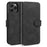 DG.MING Wallet Stand Design Retro Style Full Protection Leather Cover with Strap for iPhone 13 Pro 6.1 inch - Black - 1