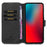DG.MING Wallet Stand Design Retro Style Full Protection Leather Cover with Strap for iPhone 13 Pro 6.1 inch - Black - 6