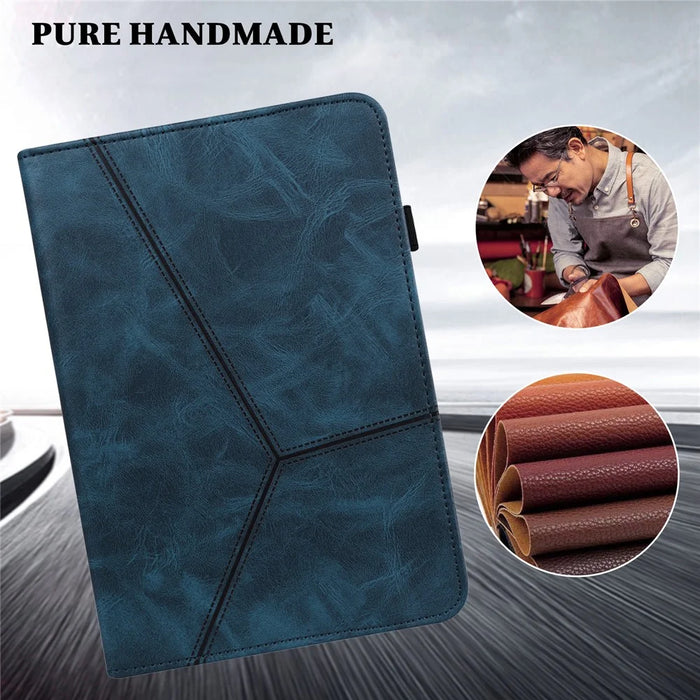 Leather Tablet Stand Cover with Auto Wake/Sleep Function and Card Holder for iPad Pro 12.9-inch (2021) - Blue - 2