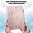 Flower Pattern Leather Tablet Stand Cover with Card Holder for iPad Air 11 (2026) / (2025) / (2024) / Air (2022) / (2020) - Rose Gold - 2