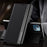 Drop-Resistant Folio Flip Plated Leather Stand Case for iPhone 13 6.1 inch - Black - 2