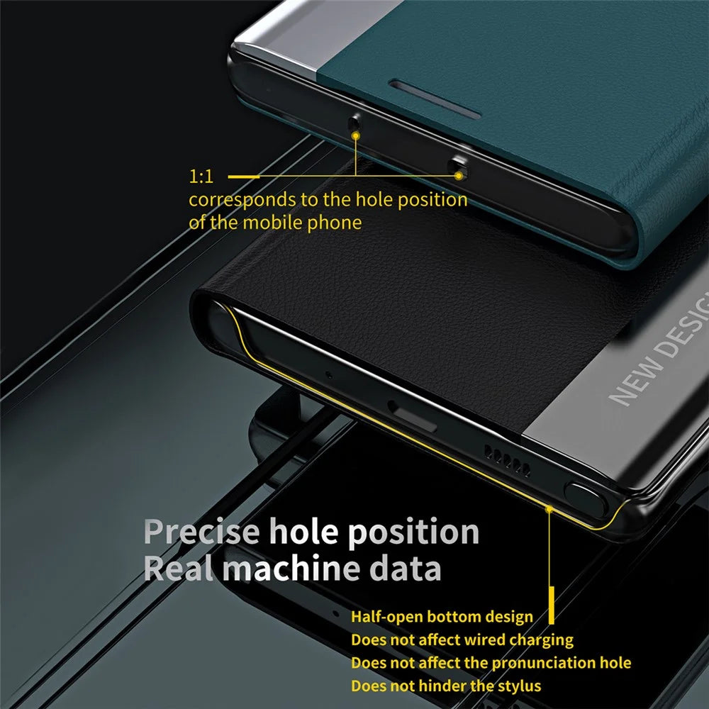 Full Coverage Strong Magnet Leather with PC Inner Folio Flip Plated Stand Case for iPhone 13 Pro Max 6.7 inch - Baby Blue - 4