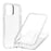 TPU + PC Combo Transparent LA1 Series Gradient 3-in-1 Hybrid Case with Built-in PET Screen Protector for iPhone 13 Pro 6.1 inch - Transparent - 1
