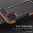 R-JUST Classical Shockproof Cell Phone Case Wood + Aluminium Alloy Frame Protector Bumper for Apple iPhone 13 6.1 inch - Black - 4