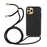 Quality TPU Phone Cover Case with Wheat Straw Multi-function Strap for iPhone 13 mini 5.4 inch - Black - 1