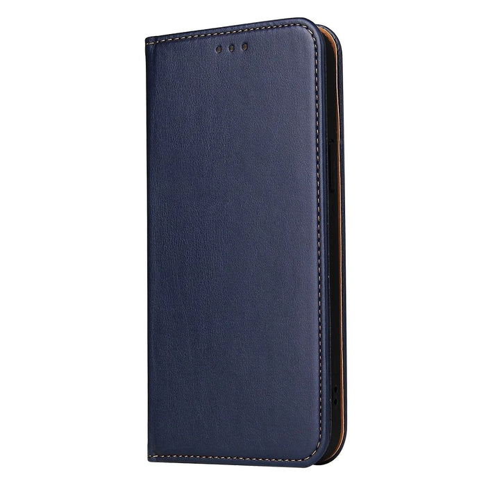 PU Leather Texture Wallet Card Slots Stand Design Phone Case for iPhone 13 Pro 6.1 inch - Blue - 2