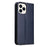 PU Leather Texture Wallet Card Slots Stand Design Phone Case for iPhone 13 Pro 6.1 inch - Blue - 3