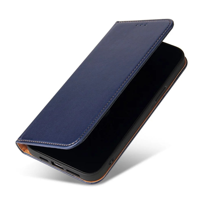 PU Leather Texture Wallet Card Slots Stand Design Phone Case for iPhone 13 Pro 6.1 inch - Blue - 7