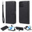 For iPhone 12  / 12 Pro Case 2 in 1 Detachable Magnetic Leather Wallet Mobile Cover with Strap - Black - 1