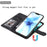 For iPhone 12  / 12 Pro Case 2 in 1 Detachable Magnetic Leather Wallet Mobile Cover with Strap - Black - 3