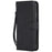 For iPhone X / XS 5.8 inch Case Solid Color Leather Mobile Cover Wallet Stand with Strap - Black - 2